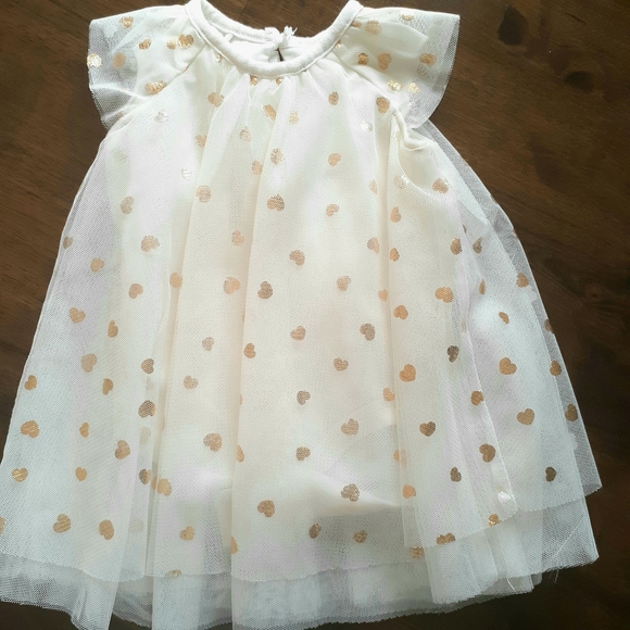 3/$25 Off-White Tulle A-line Baby Starters Dress - Picture 2 of 8